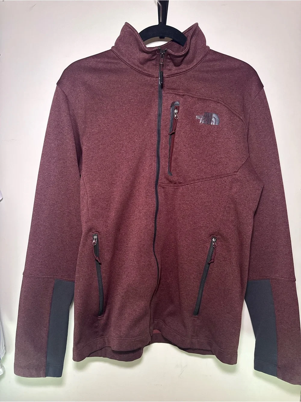 The North Face Men’s Maroon Full-Zip Fleece Jacket